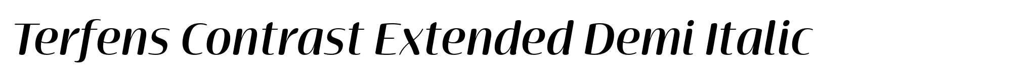 Terfens Contrast Extended Demi Italic image